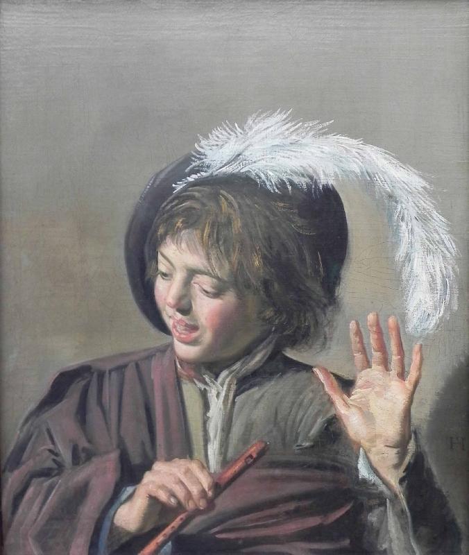 Frans Hals Singender Knabe mit Flote oil painting picture